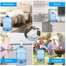 1 Pieza Dispensador De Agua PortáTil EléCtrico Recargable, Bomba De Agua EléCtrica Plegable AutomáTica Y De Varios Engranajes, Dispensador De Agua PortáTil Recargable Por Usb-C,Dispensador De Agua Con BateríA De Carga RáPida, Recargable Por Usb 100%, Luz Indicadora De Encendido AutomáTico, PláStico Y Liviano, Adecuado Para Varios TamañOs De Botellas De Agua De Vidrio, DiseñO ErgonóMico De Agua Potable, HigiéNico Y  , Material De Acero Inoxidable, PortáTil Y FáCil De Instalar. - Negro - Ver 8