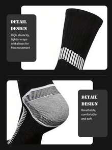 Unisex Professional Sports Socks, Outdoor Cycling Running Basketball Football Athletic Socks, Comfortable Moisture-Wicking Breathable Long Crew Socks - Multicolor - View 8