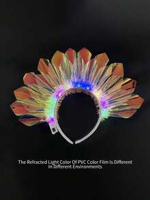 1 szt. Kreatywna, kolorowa, podświetlana opaska LED, dodatek na imprezę, Halloween, Boże Narodzenie, występ sceniczny