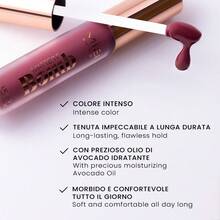 Mia Makeup Matte 'n' Bomb – Rouge à lèvres velouté longue tenue. Hydratant et léger. Sans transfert. Texture crémeuse et ultra-légère. Applicateur précis pour le contour et le remplissage des lèvres. - 02 Alerte mignonne - Voir 3