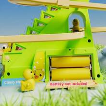 Automatic Stair Climbing Duck Slide Track Toy Set, Duck Roller Coaster Slide With Lights And Music, Children's Educational Duck Slide Toy, Ideal Gift For Halloween, Christmas, New Year (Batteries Not Included) - Multicolor - View 11