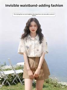 可调节腰带 - 单扣设计，弹性衬衫/裤腰调节带 - 长度可定制，打造完美贴合 - 可搭配衬衫、T恤、连衣裙 - （黑色，快速造型） - 适合休闲和正式场合，提升整体造型，无缝设计，安全闭合，时尚配饰，衣橱必备 - 彩色 - 查看 3