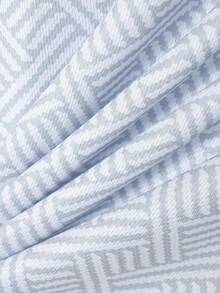 Conjunto informal de dos piezas para hombre compuesto por una camiseta de cuello redondo y manga corta y unos pantalones cortos con cordón. - Blanco - Ver 5