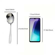 2支装特大号不锈钢长柄餐勺 - 耐用加厚设计，适用于家庭、酒店、自助餐厅和餐馆。不锈钢勺套装。 - 彩色 - 查看 6