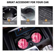 2 pezzi Sottobicchieri portabicchieri per auto, antishock, universali, di moda, accessori per interni auto, regalo per feste