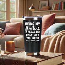 .Com| Breezy Valley Brother Gifts, Christmas Gifts For Brother From Sister, Best Funny Birthday Gift Ideas For Older Little Brothers Adult, Brothers Tumbler Coffee Cup From Sister Sibling Cousin: Tumblers & Water Glasses - 兄弟營養成分錶 - 查看 2
