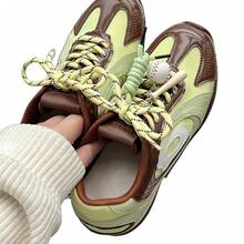 Inner Height Increase Retro Versatile Baseball Training Shoes For Women 2025 Autumn New Green Casual Sports Racing  Shoes Elegant Women's Shoes - White [Upgraded Version] - View 3