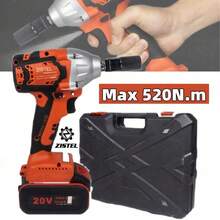 1/2" Cordless Electric Impact Wrench 520Nm Power Driver Tool Set W/ 1 Battery US - 預設 - 查看 12