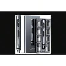 Soleilwear Mini Electric Screwdriver Set 52-In-1, Cordless, 48 Magnetic Bits - mặc định - Xem 3