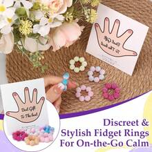 Bộ 5/10 chiếc nhẫn massage ngón tay, giúp giảm lo âu và căng thẳng - Phiên bản dành cho người lớn với các vòng hạt cảm giác, đồ chơi giảm căng thẳng bằng chất liệu đàn hồi giúp giảm tật cắn móng tay và gãi da, dụng cụ massage ngón tay thư giãn, giúp tập trung khi làm việc văn phòng. - Trộn màu - Xem 6