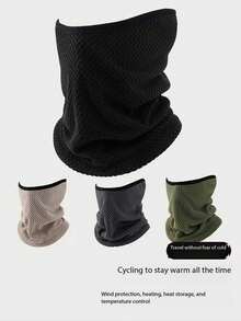 New Autumn And Winter Wave-Pattern Fleece Vertical Stripe Cycling Mask For Men And Women, Multifunctional, Windproof, And Warm, Perfect For Cycling, Skiing.