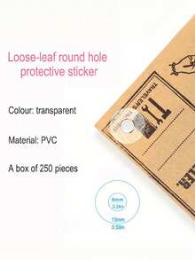 250-Piece Pvc Binder Stickers With Adhesive Hole Reinforcement, Label Round Stickers - Protect Your Loose-Leaf Books! - Multicolor - View 14