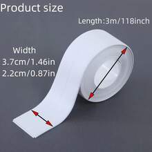 Widened Bathroom Toilet Seal Strip, Kitchen Sink Edge Seam Tape, Easy Peel And Stick, Disposable Joint Strip, Perfect Holiday Gift!Bathroom Seal Strip, Seam Sealing, Clean And Neat, Durable High-Quality Self-Adhesive Strip, Home Essential - 白色-1個 - 查看 5