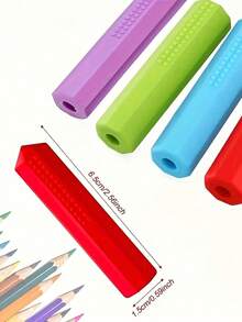 专为自闭症和多动症患者设计的硅胶铅笔帽，适合有咬笔习惯的人，多种颜色可选，成人尺寸，可咀嚼缓解压力，是缓解焦虑、自闭症和多动症的理想选择，也是放松身心的好礼物，有助于提高人们对多动症的认识。 - 彩色 - 查看 8