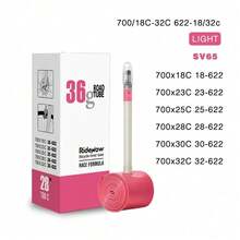 Ridenow Ultralight Bicycle Inner Tube 700 X 18 25 28 32 Road Bike TPU Tube 45 65 85mm Length 28'' Super Light Inner Tube - Pink - View 12