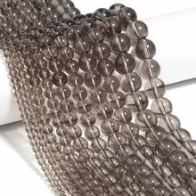 1pc Brown Round Glass Beads, Assorted Sizes 4/6/8/10/12mm, Fashion Casual Retro Autumn/Winter, Jewelry Making DIY Craft Supplies, Suitable For Holiday Decoration, Bracelets, Necklaces, Accessories, Keychains, Pendants - Brown - View 2