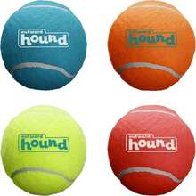 Outward Hound Squeaker Ballz 4-Pack Tennis Ball Dog Toys With Squeaker, Interactive Fetch Play For Pets Under 50 Lbs, Training Balls For Indoor &Amp; Outdoor Exercise, Medium, 25-Inch - ColorI - 查看 1