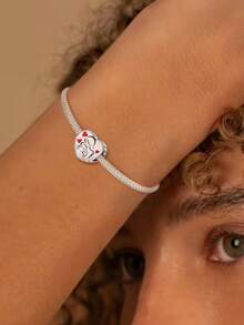 1颗时尚心形吊坠珠，适合女士手链、手镯DIY饰品制作及日常配饰装饰，适合女孩佩戴 - 串珠 - 查看 3