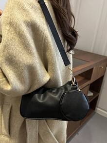 1 Juego de Bolso Cruzado con Patrón Floral de unicolor de Moda - Negro - Ver 7