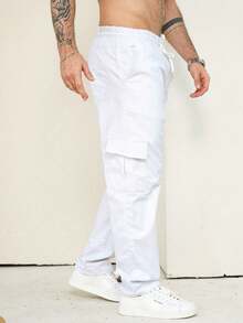 Unisex Skateboard Cargo Pants In Various Colors - White - View 1