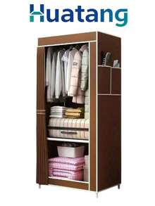 Ropero Armable Closet De Tela Un NIVEL EXTRA GRANDE  Profundidad: 44 cm   Ancho: 56 cm   Altura: 146 cm - Multicolor - Ver 7