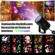 Proyector de Luces Navideñas LED con Múltiples Patrones Intercambiables. Lámpara Decorativa Exterior e Interior para Fiestas y Navidad. - Negro - Ver 6