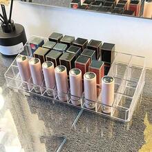 1PC Jumbo Clear Acrylic Makeup Display Case Must-Have Desktop Organizer For All Lipsticks, Lip Glosses & Nail Polishes - Clear - View 8