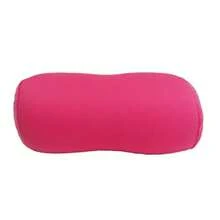 Microbead Bolster Tube Travel Pillow - Compact Neck Roll Pillow For Airplane Car Or Home - Soft Lumbar Port Pillow - Pink