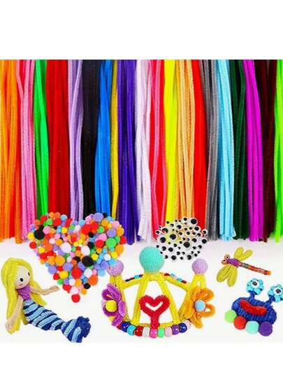 172 piezas Kit de manualidades para ramo de tulipanes con palitos retorcidos - Incluye tallos de chenilla verde militar, cinta, tarjeta de felicitación - Juego de manualidades para principiantes con tutorial en video para regalos festivos