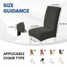 YSTYLE Chair Covers With Backrest 2/4/6 Pieces, Stretch Chair Covers, Living Room Kitchen Chair Covers, Universal Cat Scratch-Resistant Chair Cover, Modern Stain-Resistant Chair Cover - Hijau Tentara - View 7
