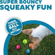 Outward Hound Squeaker Ballz 4-Pack Tennis Ball Dog Toys With Squeaker, Interactive Fetch Play For Pets Under 50 Lbs, Training Balls For Indoor &Amp; Outdoor Exercise, Medium, 25-Inch - MàuC - Xem 2