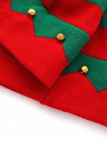 1/3pcs Christmas Knitted Hat-Autumn And Winter Warm Merry Christmas Bell Hat Wool Ball Hat Parent-Child Hat Christmas Hat Bell Knitted Wool Hat - Multicolor - View 4