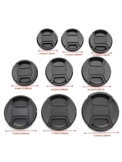 Objektivdeckel | 49mm 52mm 55mm 58mm 62mm 67mm 72mm 77mm 82mm - Mittelklemmung - Mit Verlustschutzband, geeignet für die meisten DSLR und Systemkamera Zubehör