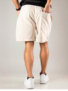 Kit 3 Shorts em Linho Masculino Premium Mauricinho  Social Casual Moda Praia verão Brim Super Fresquinho Preto e Bege