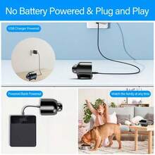 Mini Camera, Indoor Security Camera, 480P Video, Wi-Fi, USB Powered, Live Surveillance And Looping Video, Suitable For Baby Monitoring/Pet/Babysitter, Mini Surveillance Camera, Mini, Security Camera, Home Security, Babysitter, Compact Design, Wi-Fi Connection, Reliable Video Recording, Indoor Camera, Business, Remote Worker - 黑色-PVC-X5 - 查看 4