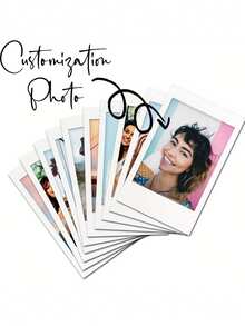 3/6/8/10pcs Customized Photos (3.4*2.1 Inches), Personalized Couple Photos, DIY Birthday & Anniversary Gift (Suitable For Both Men And Women), Valentine's Day Gift, Personalized Gift, Special Occasion Gift, Fashionable Souvenir, Elegant Stationery, High-Quality Printing, Mini Photo Printing, Commemorative Card, Suitable For Birthday, Anniversary | Ready-To-Frame Love Story Artwork. Gift For Her, Gift For Him, Couple Photos, Christmas Gift, Christmas Supplies - Multicolor - View 5