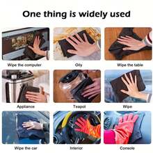 5片装，神奇玻璃清洁布，加厚多功能窗户镜面清洁布，不留痕迹，可用作洗车巾、厨房浴室清洁布、耐用超细纤维洗碗布、清洁用品、清洁工具、返校用品。神奇玻璃清洁布不掉毛，不留水渍。 - 彩色 - 查看 5