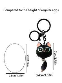 1PC Cat Keychain,Women's Kitten Keychain,Keychain Accessories,Keychain Pendant,Men's Keychain,Cute Big Eyed Cat Keychain