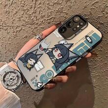 おしゃれなスマホケース  11/12/13/14/15/15pro/15 Plus/15 Promax/7plus/8plus/11pro/12pro/13pro/14pro/11promax/12promax/13promax/14promax/14plus/5 - 半透明の黒 - チェックする 2
