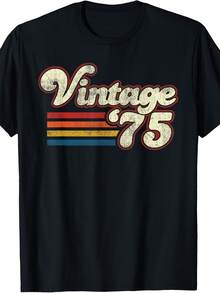 Vintage 1975 Birthday T-Shirt - 款式10 - 查看 1