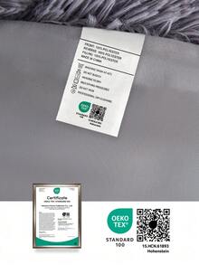 1pc Plush Fuzzy Comforter, Super Soft And Warmth In Winter, Down Alternative Bedding, Luxury Fuzzy Winter Bedding, Suitable For All Size, Oeko-Tex Certified - Grey - View 7