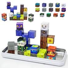 27pcs Halloween Magnetic Building Cubes, Spooky Monster Stacking Blocks GAME, Cool Party Favors For Kids, Trick Or Treat Toy Gift For Boys & Girls