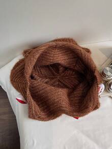 1pc, Versatile Fashion , High-Value Niche Design, Hand Bill Of Lading Shoulder Tote Bag, Contrast Knitted Fabric, Multi-Color Optional Large-Capacity Fan-Shaped Bag For Santa Claus Christmas Tree Deer Decoration, Suitable For Ladies' Daily Commuting And Shopping Occasions.