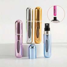 1Pc,5ml Perfume Bottle With Bottom Filling, Self-Pump Type, , Refillable Spray Bottle, Portable Cosmetic Bottle - 隨機的 - 查看 3