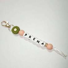 1PC Custom Daisy Silicone Keychain, Personalized Name Buckle, Commemorative Gift Letter, Charms Versatile, Functional, Lightweight Contracted, Business Casual, Commuting, Cute, Vacay Vibes/Vacation Personalized, Custom, Customized Personalized Gifts For Women, Crossbody Bag/Cross Body, Travel Bag, Shoulder Tote Bag Ideal Gifts For Her Women, Rookies & White-Collar Workers - Multicolor - View 16