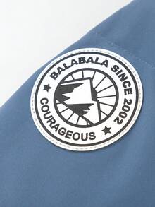 Balabala 男孩和女孩羽绒夹克 可爱连帽 冬季 2024 外套 - 灰藍 - 查看 5