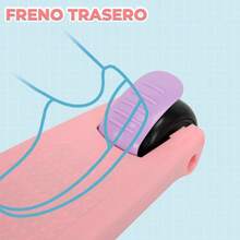 ELE-GATE Scooter con Asiento Extraíble y Ajustable: ¡Diversión y  en Movimiento! - Rosa - Ver 3