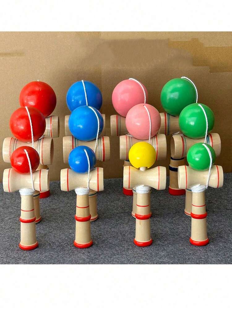 1pc Kendama Skill Ball, Professional Sword Ball Suitable For Adults To Play Outdoors In Parks, Squares Or Gatherings With Friends, Fun Interactive Balancing Toss Game, Great Gift For Friends, Parties, Birthdays (The Small Size Is Really Small, Please Order Carefully) - Multicolor - View 1
