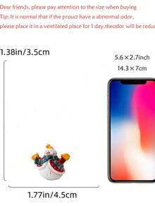 1pc Adorable Christmas Snowman Resin Figures Collection: Cute And Delightful Holiday Decorations With Intricate Holiday Details (Christmas Tree, Star, Gifts, Etc.). Perfect For Home Windowsills, Mantels, Tabletops, Or As Charming Christmas Tree Ornaments. Suitable For Room Decoration, Home Decoration, Birthday Decoration, Kitchen Decoration, Wedding Decoration, Bedroom Decoration, Living Room Decoration, Gifts, And Party Decorations.