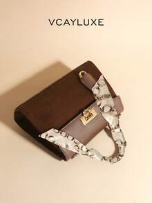 Fashionable Versatile Handbag, Contrast Color Minimalist Crossbody Bag, Unique Shoulder Bag, Suitable For Commuting, Work, Dating, And Gift Giving